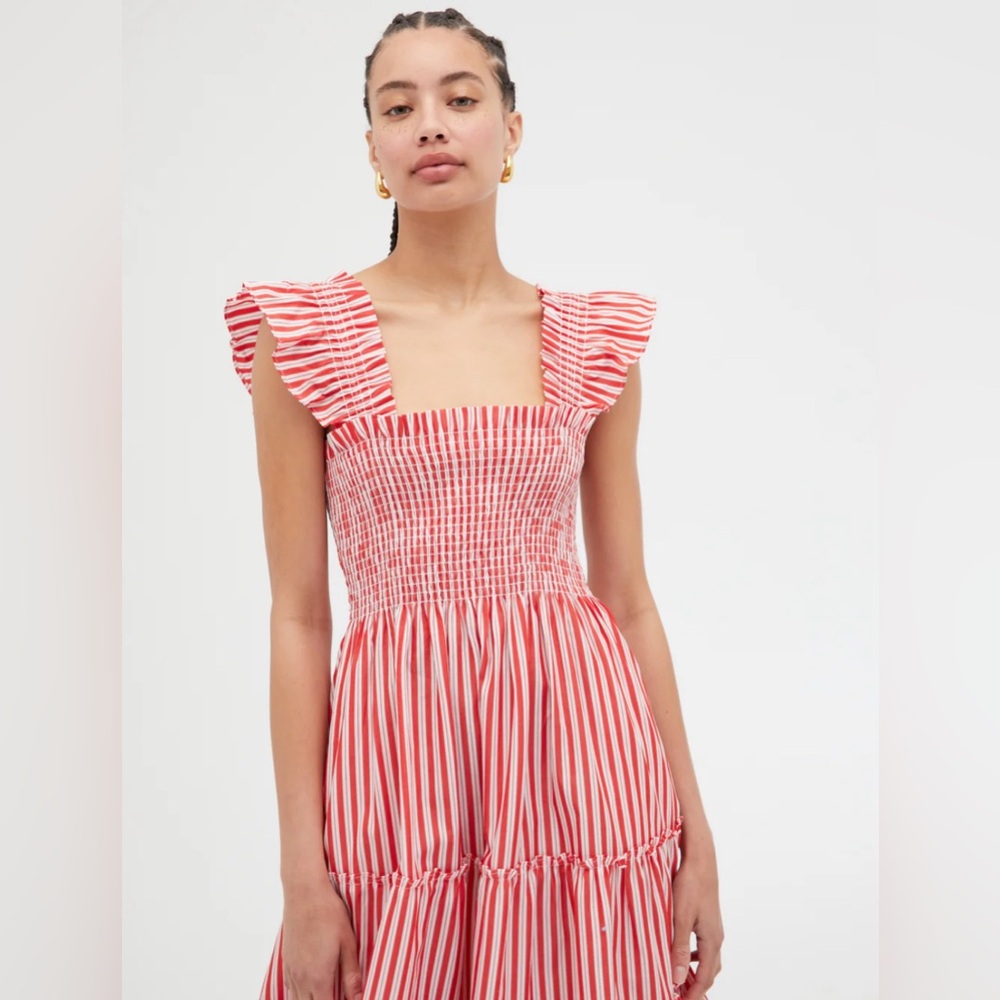 Hill House Home Ellie Nap Dress in Cherry Stripe
